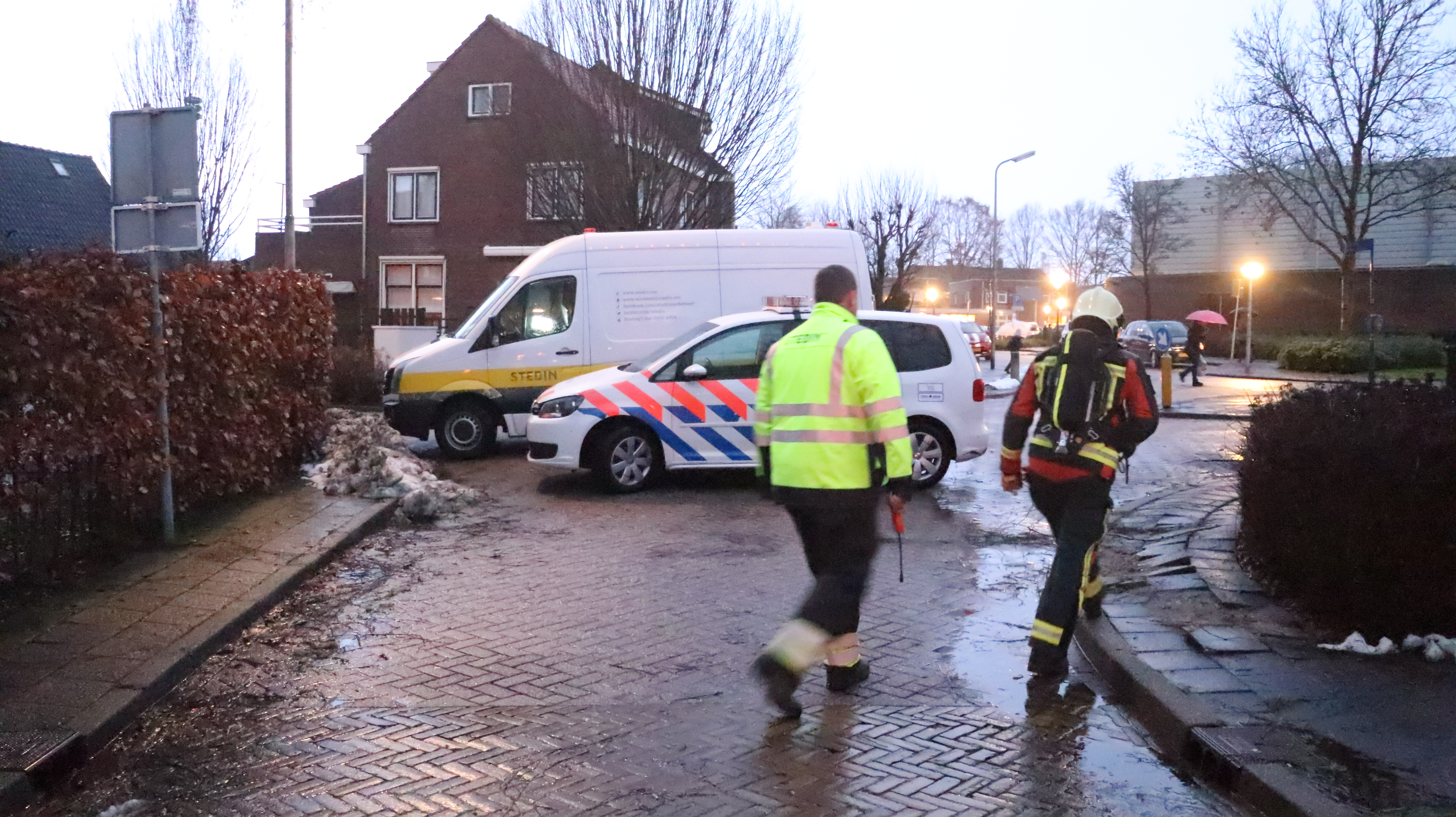 14 december Brandweer rukt uit voor mogelijke gaslekkage Zwarteweg Haastrecht