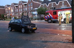 Brand in rijdend voertuig Herenstraat Wateringen