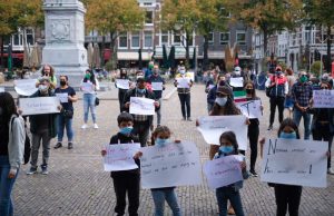 Demonstratie tegen lang proces voor verblijfsvergunning Plein Den Haag