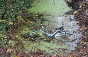 Brandweer groot uitgerukt voor fiets te water Latijns-Amerikalaan Delft
