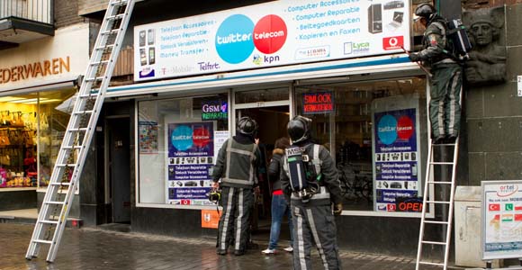 Tram uit rails keerlus Zwarte Pad Den Haag