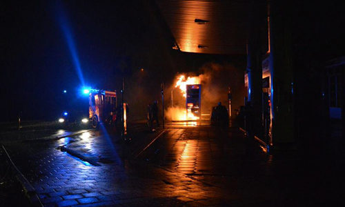 22 februari Reclamebord in brand bij een tankstation Dorpstraat Waddinxveen