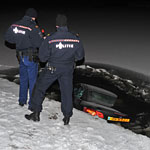 Auto te water Zoeterwoudsesingel Leiden