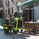 Binnenbrand melding Cafe de Oude Jan Heilige Geestkerhof