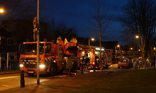 29 januari Brandweer rukt uit voor een keukenbrand op de 5e verdieping Koningin Wilhelminaweg Gouda