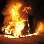 Busje volledig uitgebrand Groenewater Zoetermeer