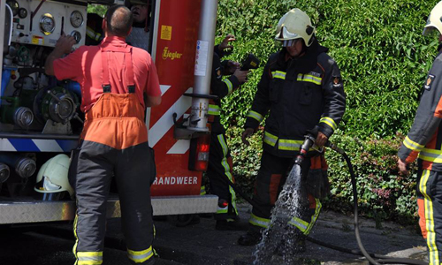 13 juni Klein brandje in bossage Kerkstuk Reeuwijk