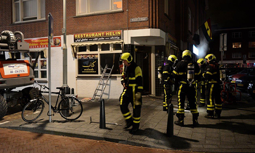 31 augustus Flinke brand in restaurant Lorentzplein Den Haag