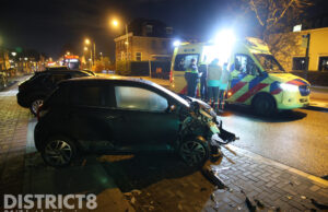 Ravage na eenzijdig ongeval Herenstraat Wateringen