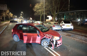 Ravage na éénzijdig ongeval Plesmanweg Den Haag