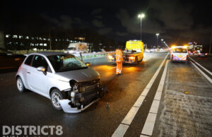Twee rijstroken afgesloten na aanrijding met vier auto’s A13 Delft