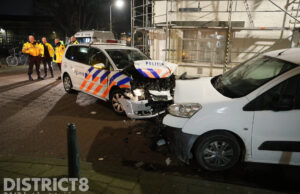 Achtervolging geëindigd na aanrijding met politievoertuig Houckgeeststraat Den Haag