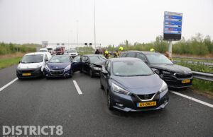 Meerdere gewonden bij ongeval met vijf voertuigen A4 Schipluiden