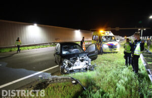 Twee gewonden na eenzijdig ongeval A4 Schipluiden