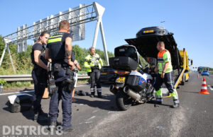 Motorrijder gewond na ongeval op snelweg A13 Delft