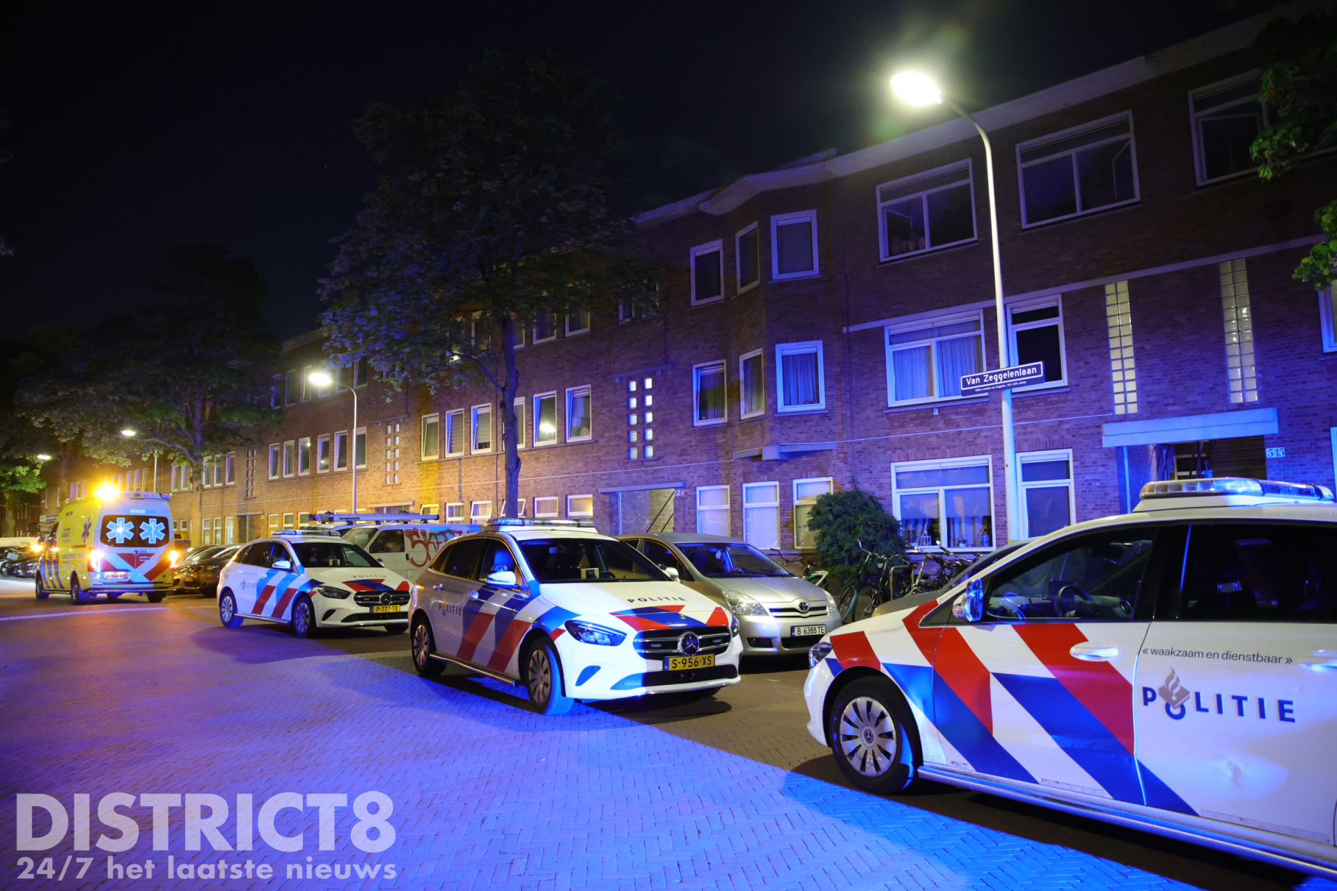 Man getaserd na aanvallen van hulpverleners bij melding steekpartij Van Zeggelenlaan Den Haag