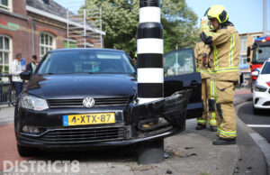Automobiliste raakt gewond bij eenzijdig ongeval Vaillantplein Den Haag