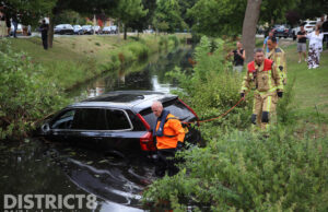 Auto raakt te water; bestuurder slaat op de vlucht Maartensdijklaan Den Haag