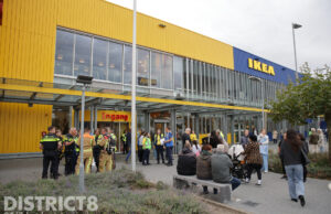 IKEA ontruimd na rookontwikkeling in ondergrondse parkeergarage Olof Palmestraat Delft