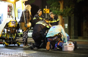 Fietser gewond na val over natte trambaan Loosduinse Hoofdstraat Den Haag