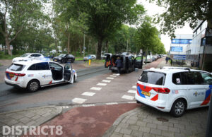 Vuurwapenmelding leidt tot BTGP en aanrijding Escamplaan Den Haag