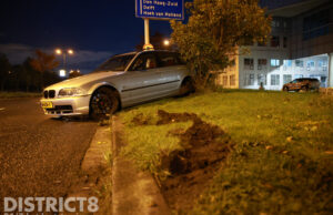 Verhuurde auto vliegt uit de bocht; bestuurder gaat er van door Diepenhorstlaan Rijswijk