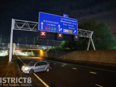 Voertuig en vangrail zwaar beschadigd na ongeval A4 Leidschendam