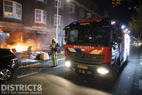 In brand gestoken grofvuil veroorzaakt felle woningbrand Apeldoornselaan Den Haag