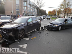 Gewonde na ongeval tussen twee personenauto’s Leyweg Den Haag