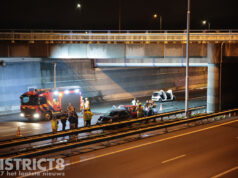 Veel schade en snelweg dicht na ongeval A4 Schipluiden