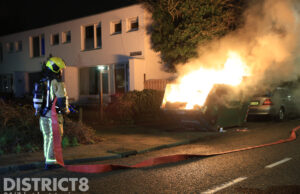 Opnieuw brand gesticht in afzetcontainer Multatuliweg Delft