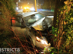 Twee gewonden na botsing van auto tegen boom Oostpoortweg Delft