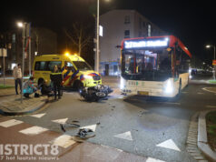Motorrijder gewond bij aanrijding met lijnbus Maartensdijklaan Den Haag