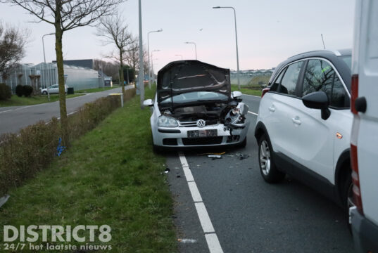 Flinke schade en gewonden bij kettingbotsing Koningin Julianaweg ‘s-Gravenzande