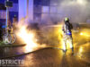 Volledige verwoesting van twee auto’s door brand Tak van Poortvlietstraat Den Haag