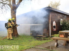 Flinke rookontwikkeling door brand in garagebox Van Rossemweg Delft