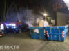 Inhoud van twee bouwcontainers in brand gestoken Mozartlaan Delft
