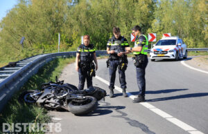 Motorrijder vliegt uit de bocht en raakt gewond A4 Schipluiden