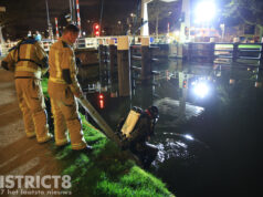 Vondst van scooter en kledingstukken leidt tot inzet hulpdiensten Kanaalweg Delft