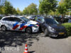 Politieauto betrokken bij ongeval op parkeerplaats Mr. P. Droogleever Fortuynweg Den Haag