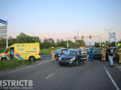 Gewonden na aanrijding tussen twee personenauto’s Prinses Beatrixlaan Rijswijk