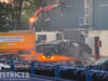 In beslag genomen auto vliegt in brand Zichtenburglaan Den Haag