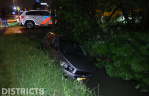 Auto belandt in sloot; inzittende ongedeerd Galgeweg Naaldwijk
