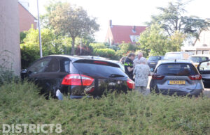 Oudere vrouw rijdt geparkeerde auto in heg Mauritslaan Poeldijk