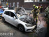 Geparkeerde auto uitgebrand na brandstichting met benzine Laurierstraat Den Haag