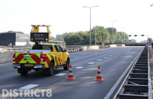 Brug op drukke verbindingsweg tussen A4 en A13 dicht na storing door hitte N470 Delft