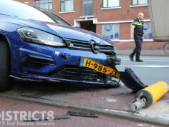 Automobilist vlucht te voet na eenzijdig ongeval met veel schade Hoefkade Den Haag