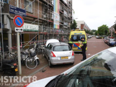 Automobiliste schiet rechtdoor en ramt geparkeerde fietsen Gerrit van der Veenlaan Den Haag
