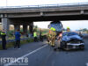 Personenauto zwaar beschadigd na ongeval met touringcar A13 Delft