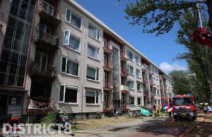 Flinke schade bij brand in portiekwoning Erasmusweg Den Haag